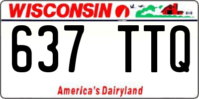 WI license plate 637TTQ