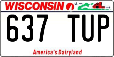 WI license plate 637TUP