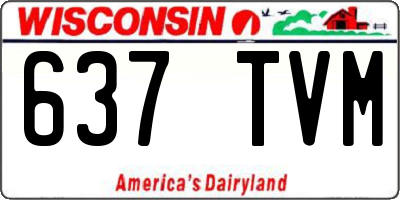 WI license plate 637TVM