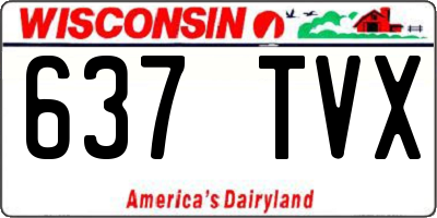 WI license plate 637TVX