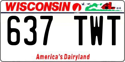 WI license plate 637TWT