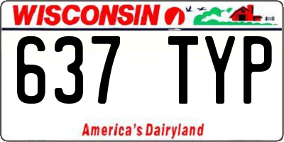 WI license plate 637TYP