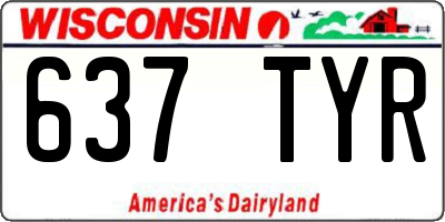 WI license plate 637TYR
