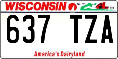 WI license plate 637TZA