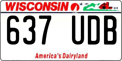 WI license plate 637UDB