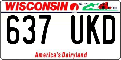 WI license plate 637UKD