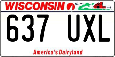 WI license plate 637UXL