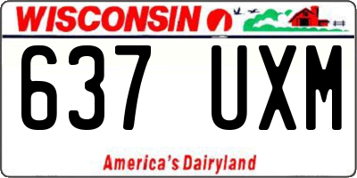 WI license plate 637UXM