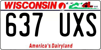 WI license plate 637UXS
