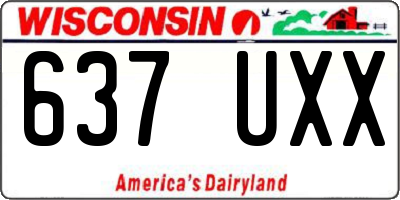 WI license plate 637UXX