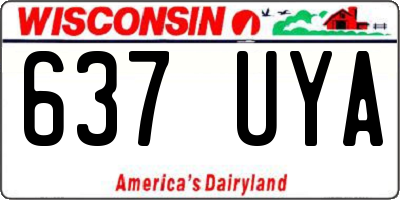 WI license plate 637UYA