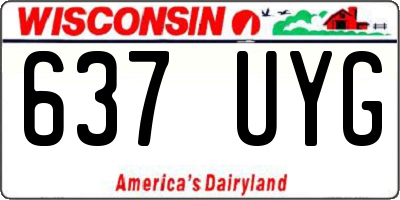 WI license plate 637UYG