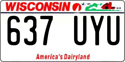 WI license plate 637UYU