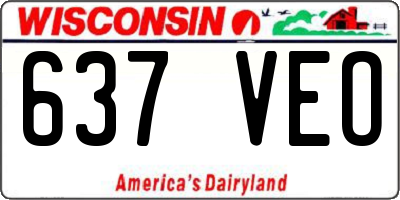WI license plate 637VEO
