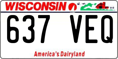 WI license plate 637VEQ
