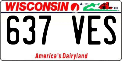WI license plate 637VES