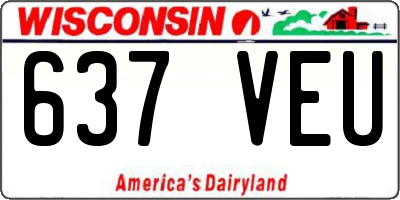 WI license plate 637VEU