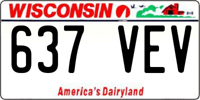 WI license plate 637VEV