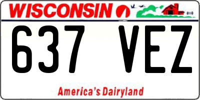 WI license plate 637VEZ