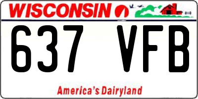 WI license plate 637VFB