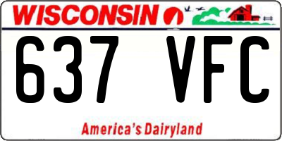 WI license plate 637VFC
