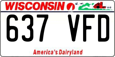 WI license plate 637VFD