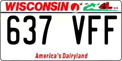 WI license plate 637VFF
