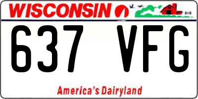 WI license plate 637VFG