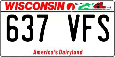 WI license plate 637VFS