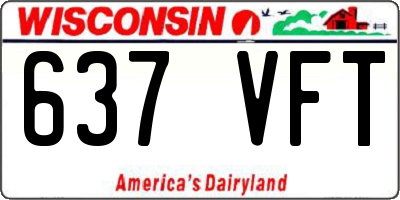 WI license plate 637VFT