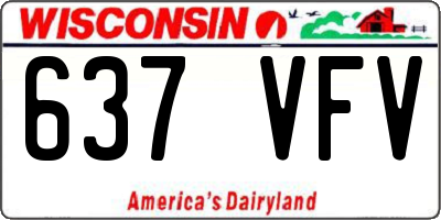 WI license plate 637VFV