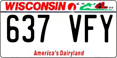 WI license plate 637VFY