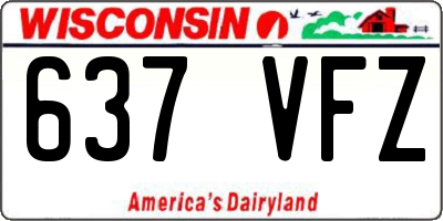 WI license plate 637VFZ