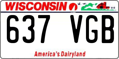 WI license plate 637VGB