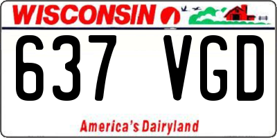 WI license plate 637VGD