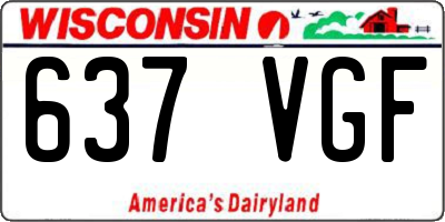 WI license plate 637VGF