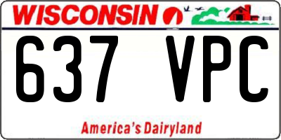 WI license plate 637VPC