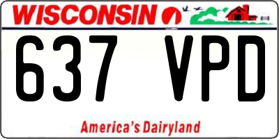 WI license plate 637VPD