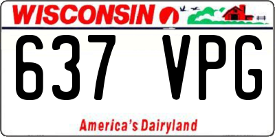 WI license plate 637VPG