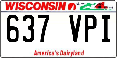 WI license plate 637VPI
