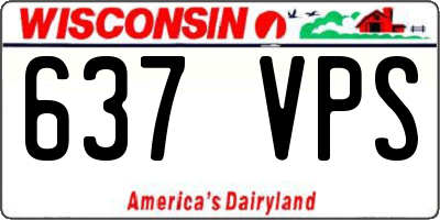 WI license plate 637VPS