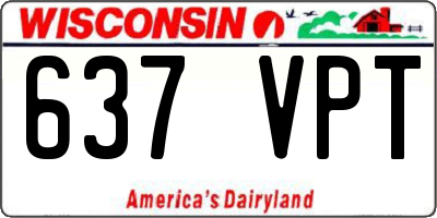 WI license plate 637VPT