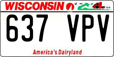 WI license plate 637VPV