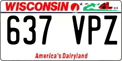 WI license plate 637VPZ