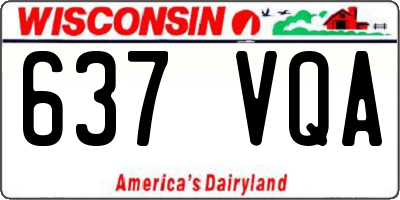 WI license plate 637VQA