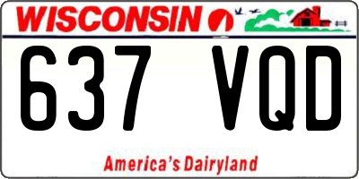 WI license plate 637VQD