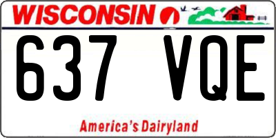 WI license plate 637VQE