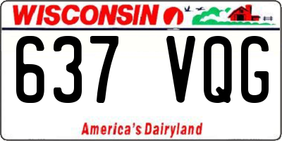 WI license plate 637VQG