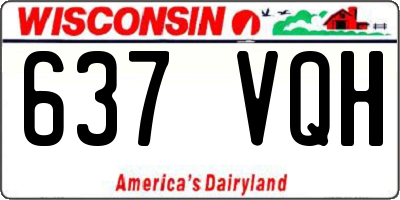 WI license plate 637VQH