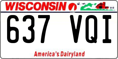 WI license plate 637VQI